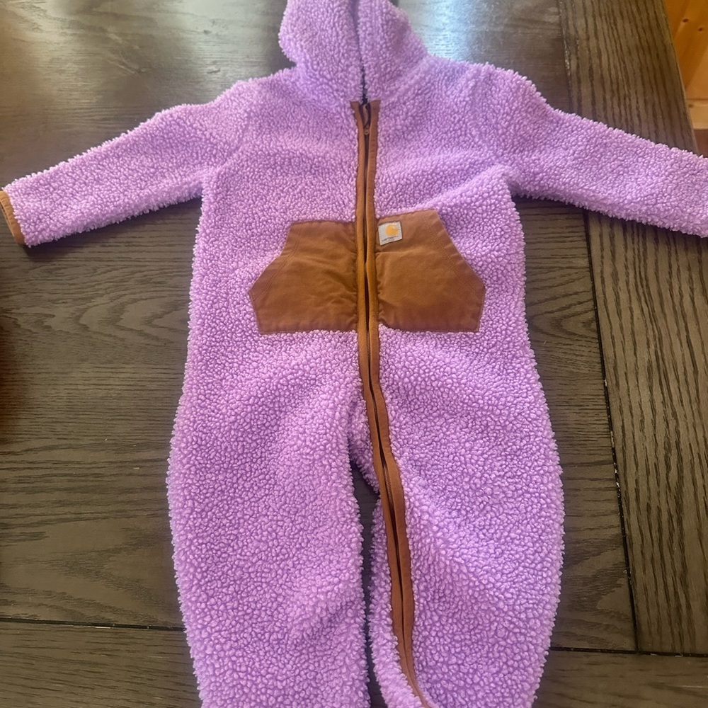 Carhartt Purple and Brown Kids Footie